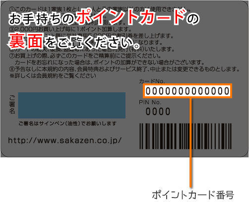 ポイントカード番号