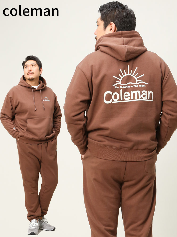 大きいサイズ メンズ Coleman (コールマン) 裏起毛 バックプリント プルオーバー パーカー スウェット |  大きいサイズの服【サカゼン公式通販】