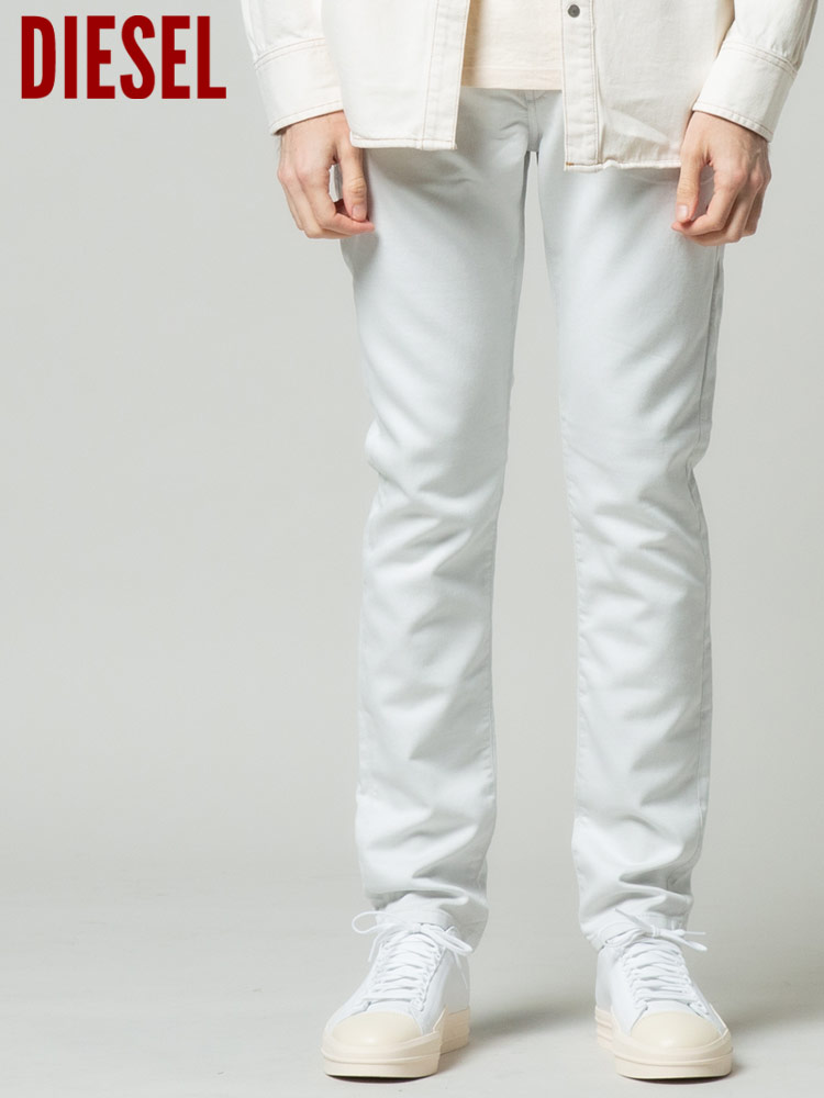 DIESEL ディーゼル メンズ デニム ホワイト ジップフライ ジーンズ ズボン D-STRUKT JoggJeans【サカゼン公式通販】