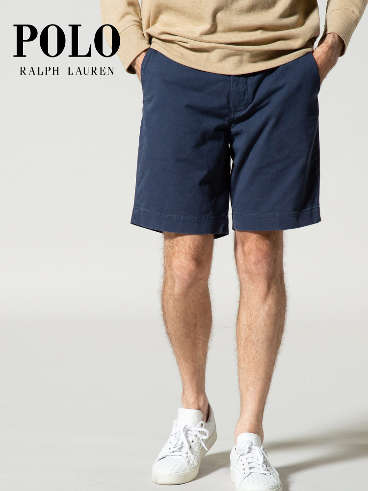 POLO RALPH LAUREN (ポロ ラルフローレン) ストレッチ 無地 ジップフライ ショートパンツ STRET【サカゼン公式通販】