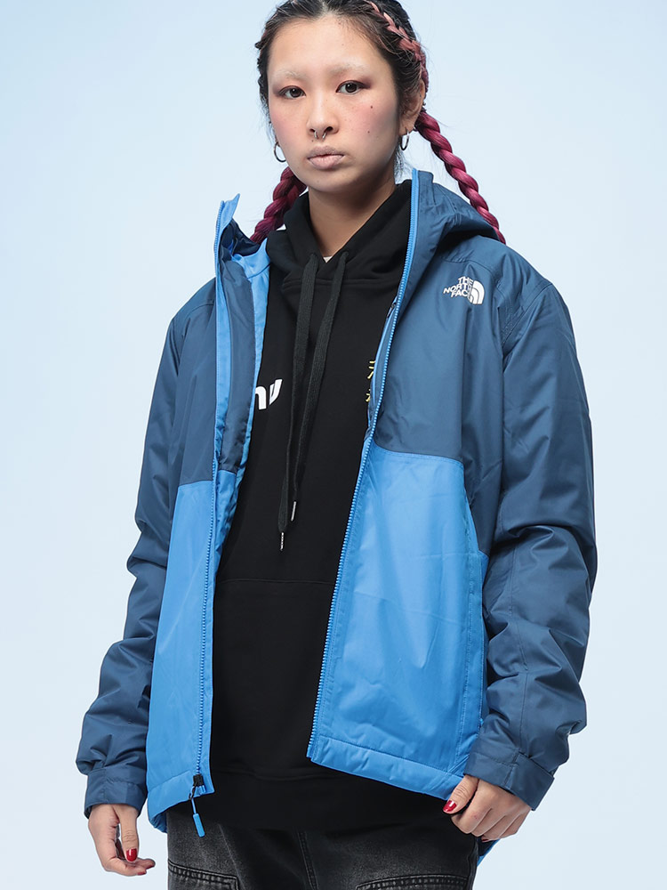 THE NORTH FACE フード付きジャケット S 青 THE NORTH FACE (ザ ノースフェイス) 切替デザイン フード付き 中綿