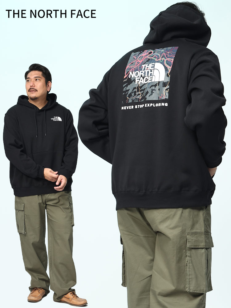 THE NORTH FACE ザ ノースフェイス パーカー バックプリント プルオーバー フーディー BOX NSE P |  大きいサイズの服【サカゼン公式通販】