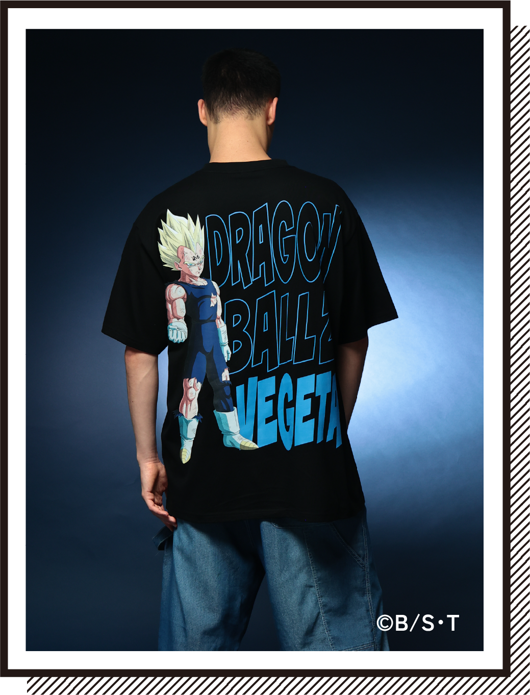 デザインプリント 半袖Tシャツ（ドラゴンボールZ ベジータ）の着用イメージ