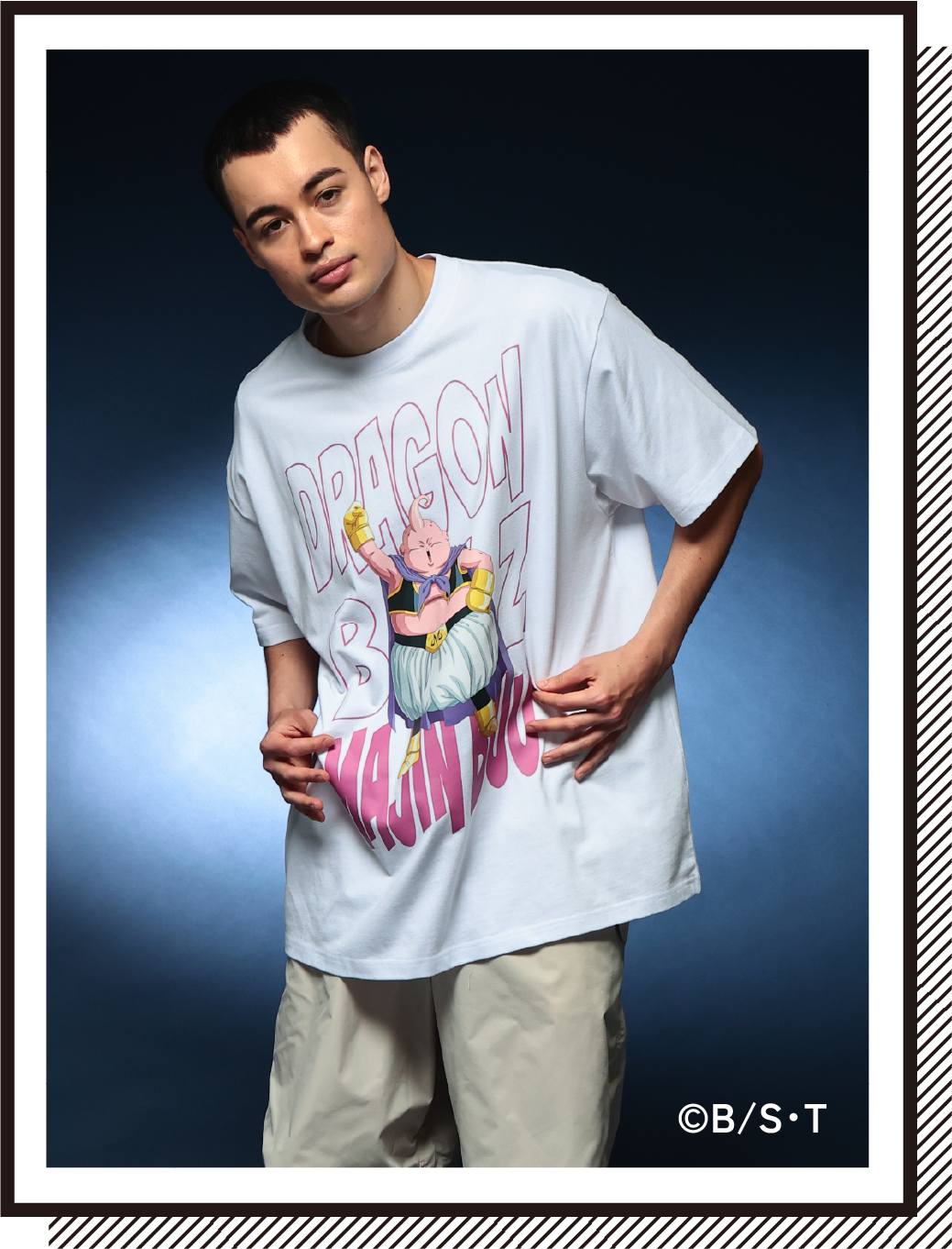 デザインプリント 半袖Tシャツ（ドラゴンボールZ 魔人ブウ）の着用イメージ