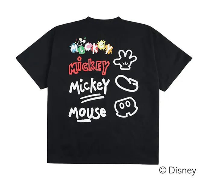 ミッキーマウス ネームパターンTシャツ