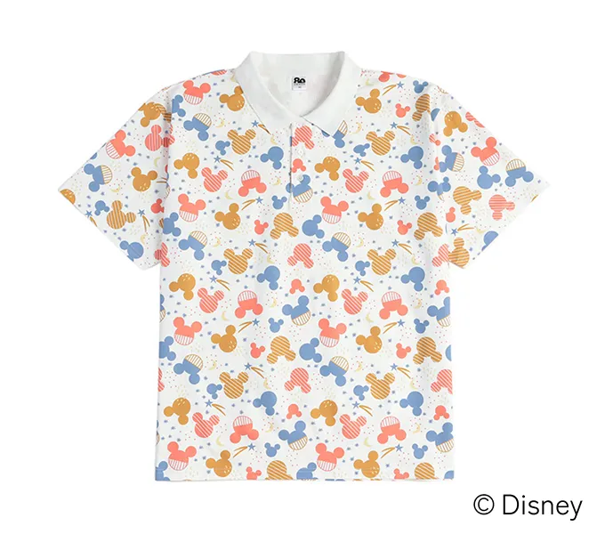 ミッキーマウス カラフルシルエットポロシャツ