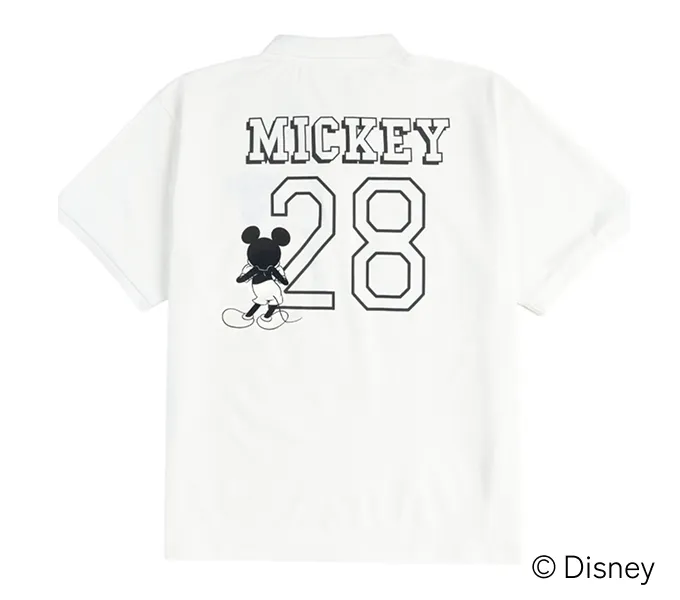ミッキーマウス MICKEY 28 バックプリントポロシャツ