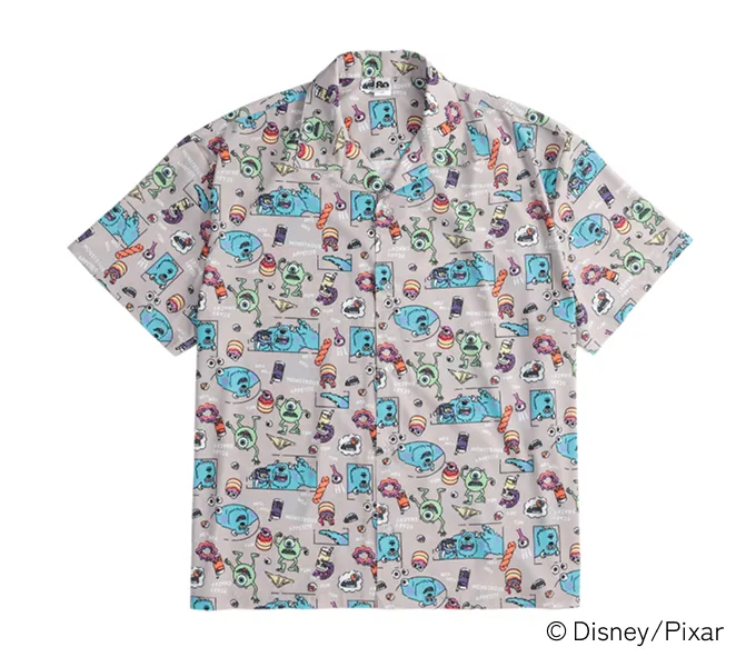モンスターズ・インク キャラクター総柄半袖シャツ