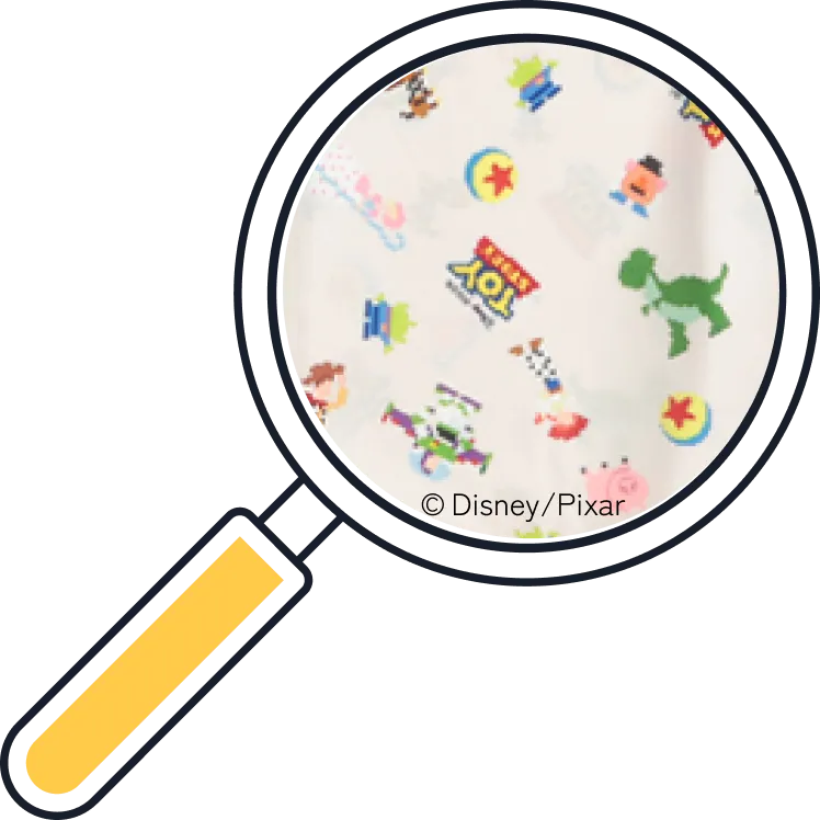 トイ・ストーリー ピクセルアート柄の拡大イメージ