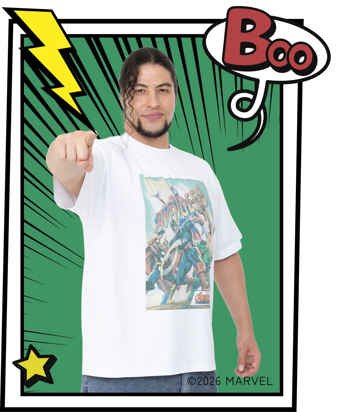プリント半袖 Tシャツ 着用イメージ