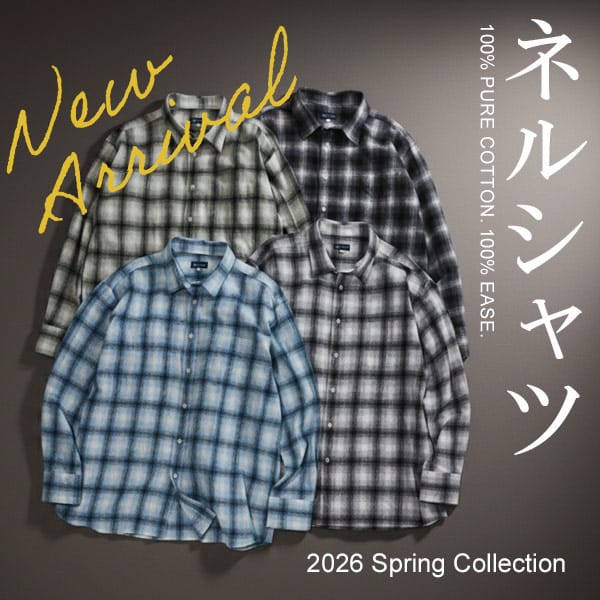 新作ネルシャツ