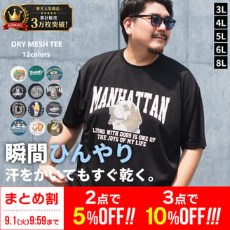 今だけ！人気のDRYメッシュTはまとめ買いがおトク！