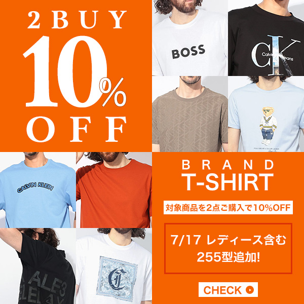 Tシャツ2BUY10％OFF