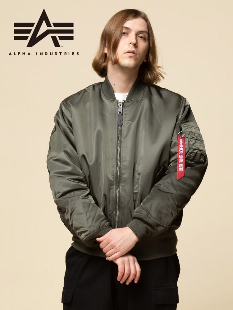ALPHA INDUSTRIES INC (アルファインダストリーズ) フルジップ 中綿 ジャケット MA-1 CORESPEC