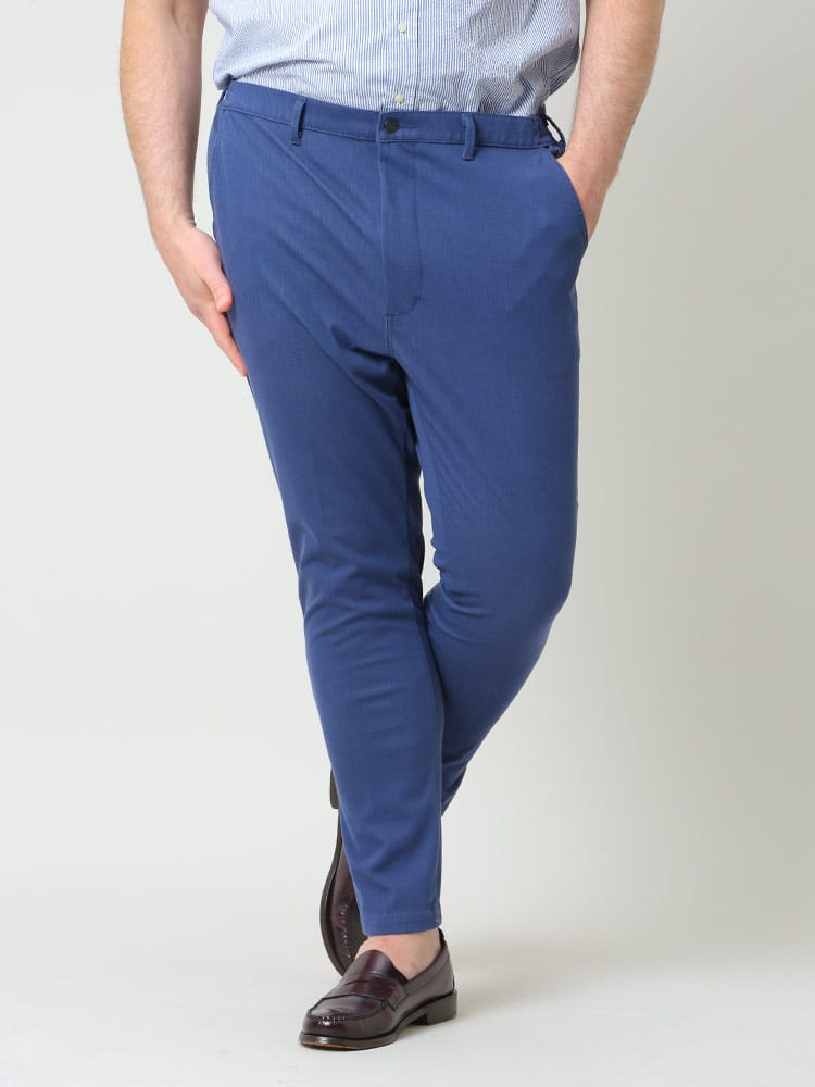 大きいサイズ メンズ EDWIN (エドウィン) デニスラAIR ストレッチ 無地 デニム テーパードパンツ