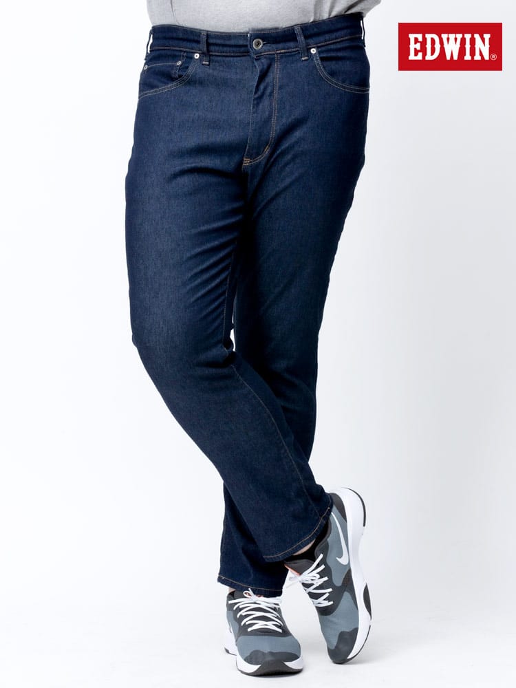 大きいサイズ メンズ EDWIN (エドウィン) JERSEYS COOL ストレッチ ジップフライ ジーンズ レギュラー ストレート