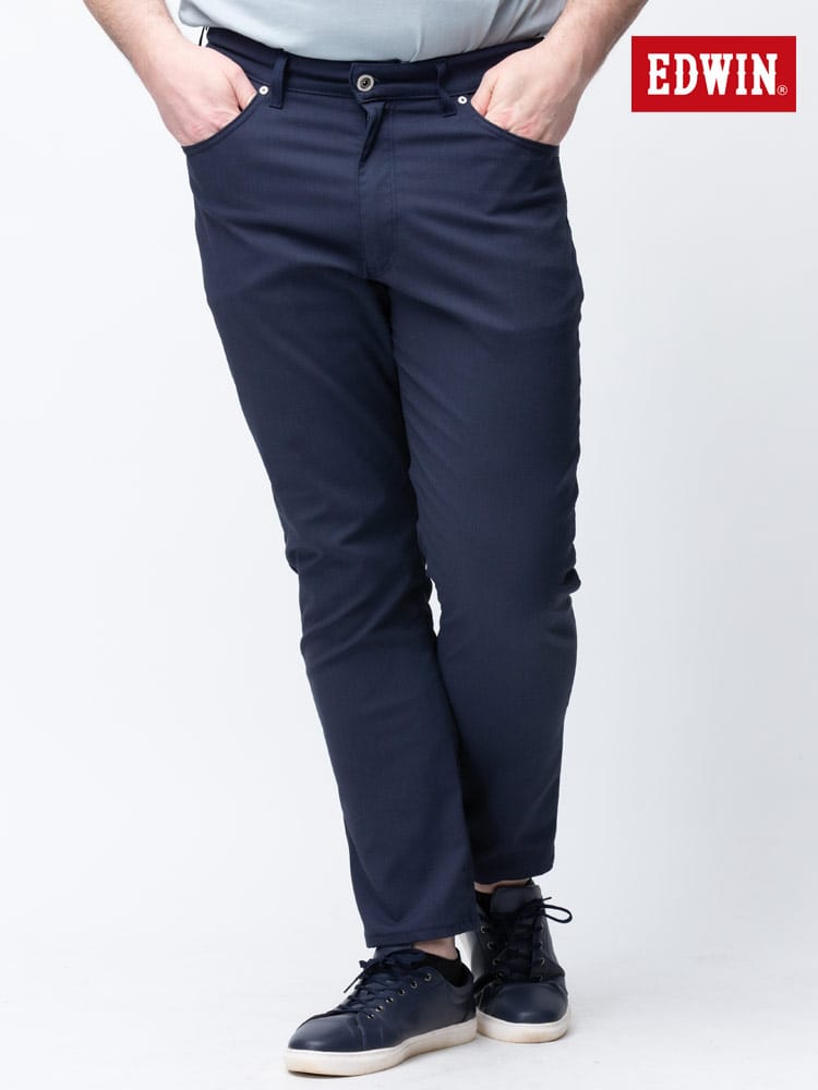 大きいサイズ メンズ EDWIN (エドウィン) JERSEYS COOL ストレッチ ジップフライ ジーンズ レギュラー ストレート