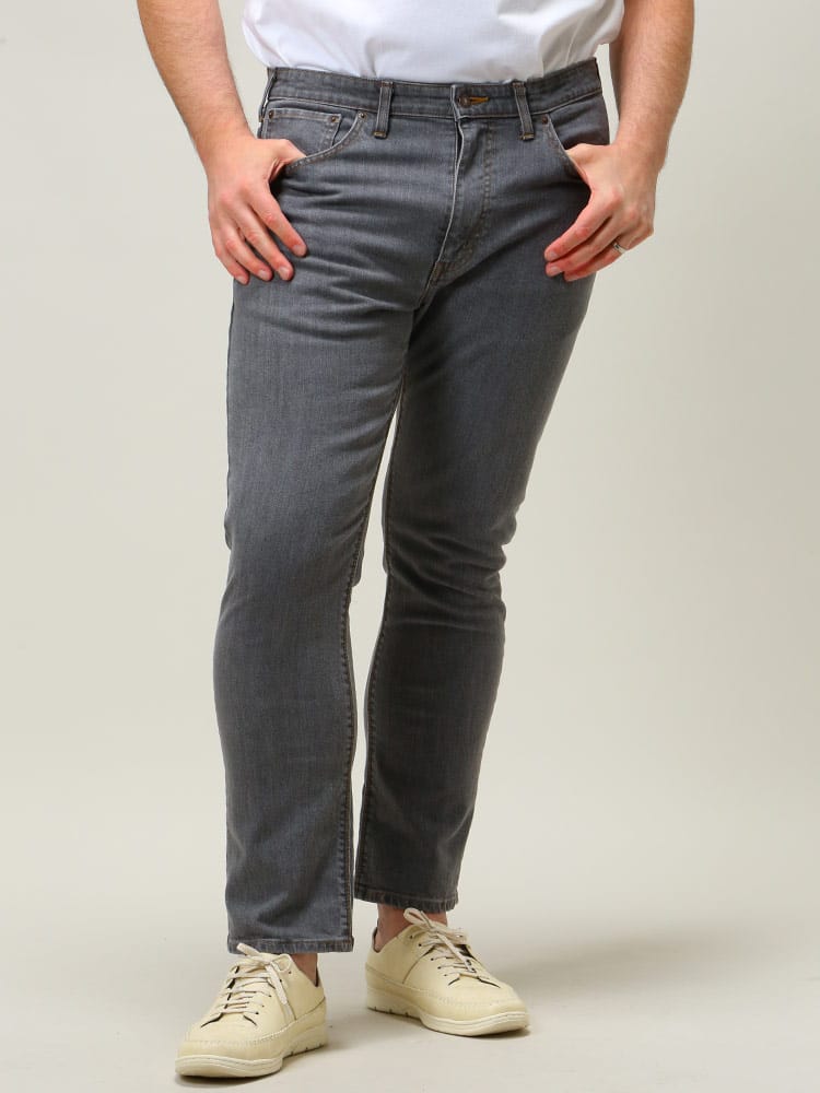 大きいサイズ メンズ EDWIN (エドウィン) 503 レギュラー ストレート ジップフライ ジーンズ BLACK USED 48-50