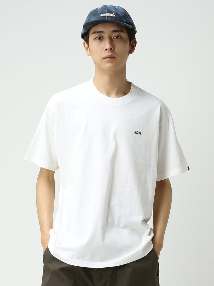 ALPHA INDUSTRIES INC (アルファインダストリーズ) バックBOXロゴ クルーネック 半袖 Tシャツ BANDANA