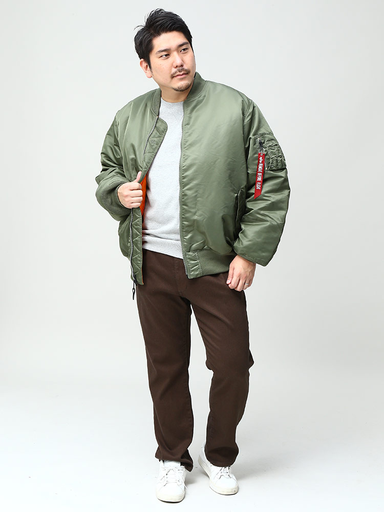 大きいサイズ メンズ ALPHA INDUSTRIES INC (アルファインダストリーズ) フルジップ 中綿 ジャケッ |  大きいサイズの服【サカゼン公式通販】