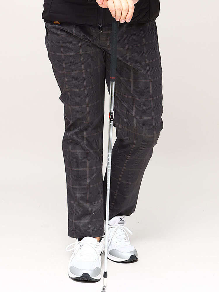 大きいサイズ メンズ EDWIN GOLF (エドウィン ゴルフ) ストレッチ チェック ゴルフ テーパードパンツ
