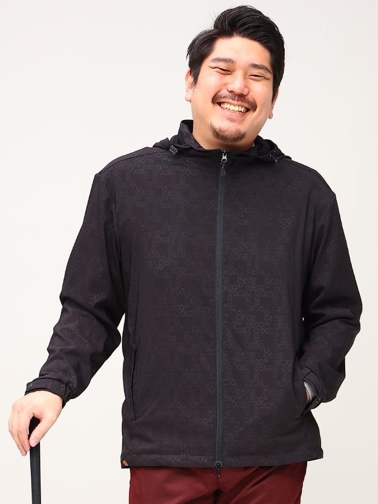 在庫処分 返品交換不可 大きいサイズ メンズ EDWIN GOLF (エドウィン ゴルフ) ストレッチ フルジップ ゴルフ ユーティリティー ジャケット
