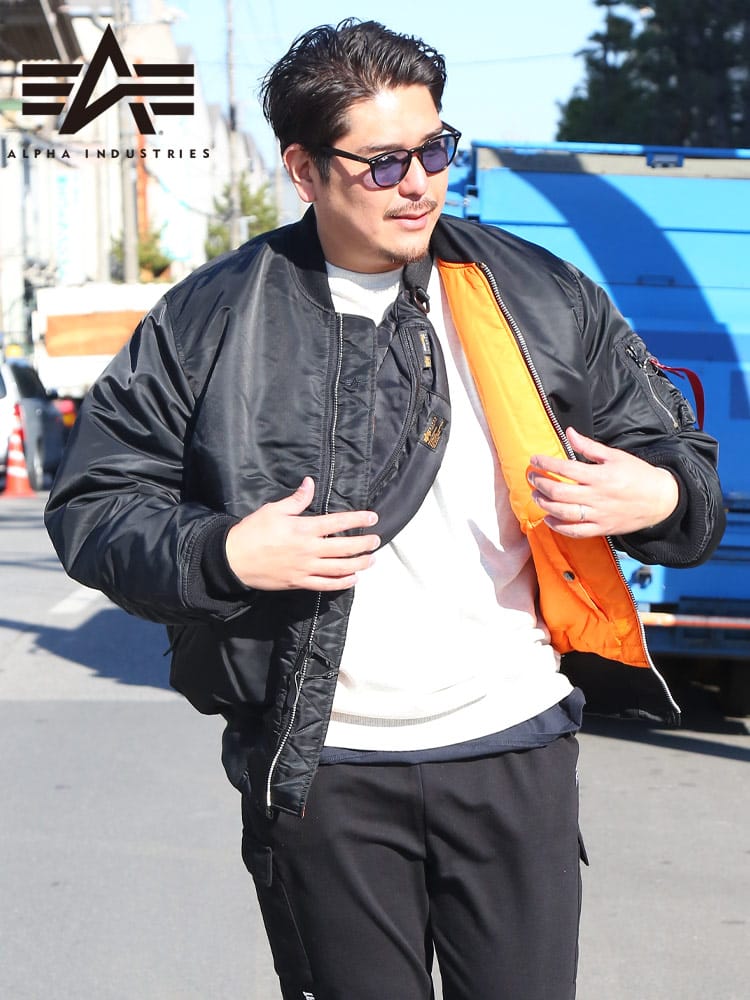 フライトジャケット 中綿 ジャケット MA-1 JAPAN SPEC (ALPHA INDUSTRIES INC) アルファインダストリーズ 大きいサイズ メンズ アウター