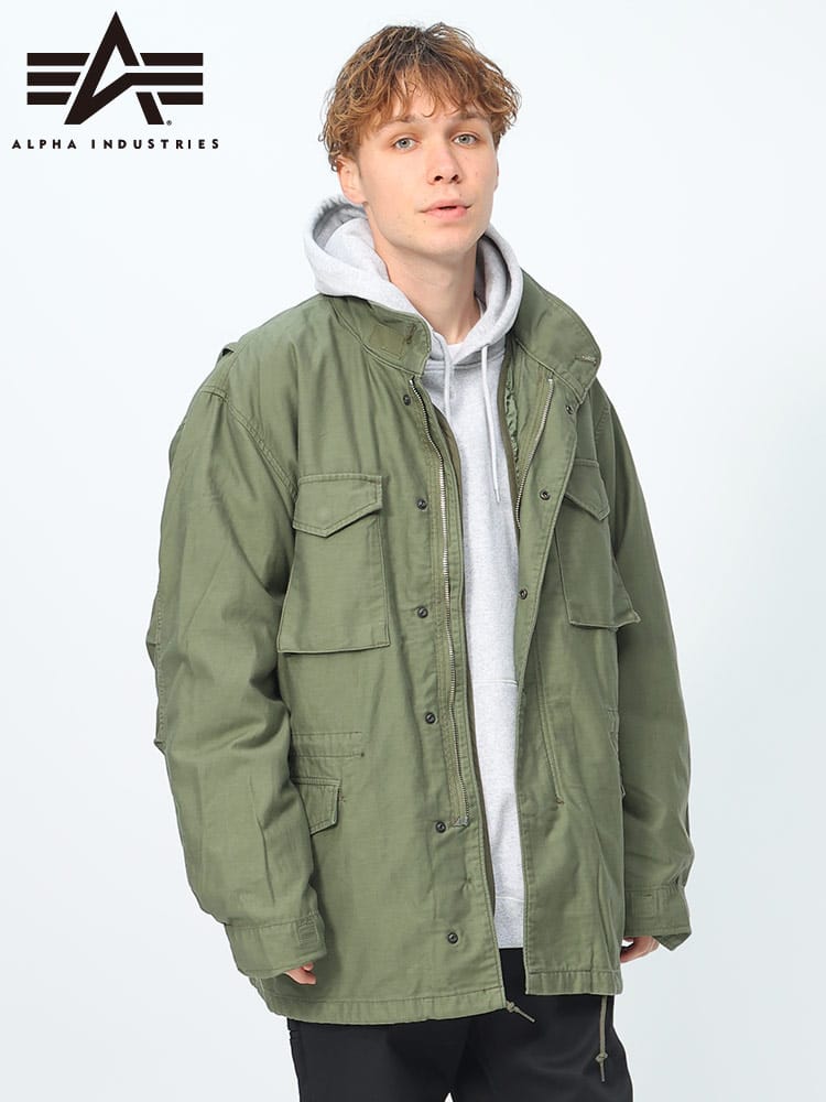 ALPHA INDUSTRIES INC (アルファインダストリーズ) ライナー付き フルジップ ジャケット M65 FIELDJACKET WITH LINER