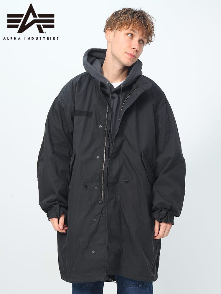ALPHA INDUSTRIES INC (アルファインダストリーズ) ライナー付き フルジップ モッズコート M65 COAT WITH LINER