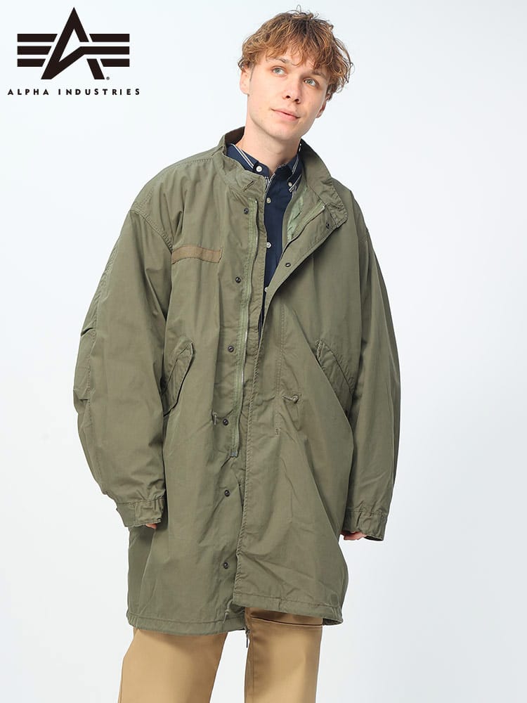 ALPHA INDUSTRIES INC (アルファインダストリーズ) ライナー付き フルジップ モッズコート M65 COAT WITH LINER
