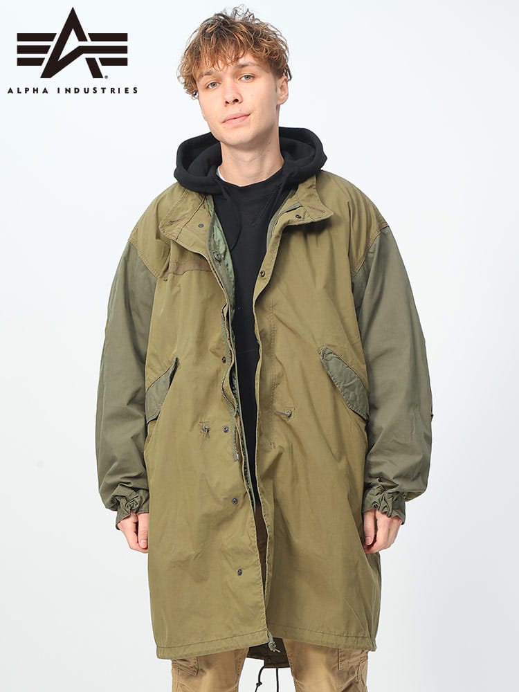 ALPHA INDUSTRIES INC (アルファインダストリーズ) ライナー付き フルジップ モッズコート M65 COAT WITH LINER