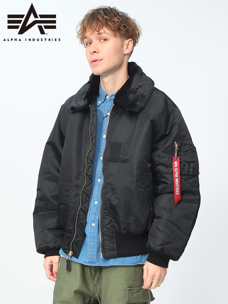 ALPHA INDUSTRIES INC (アルファインダストリーズ) 中綿 フルジップ フライトジャケット B-15 CORE SPEC