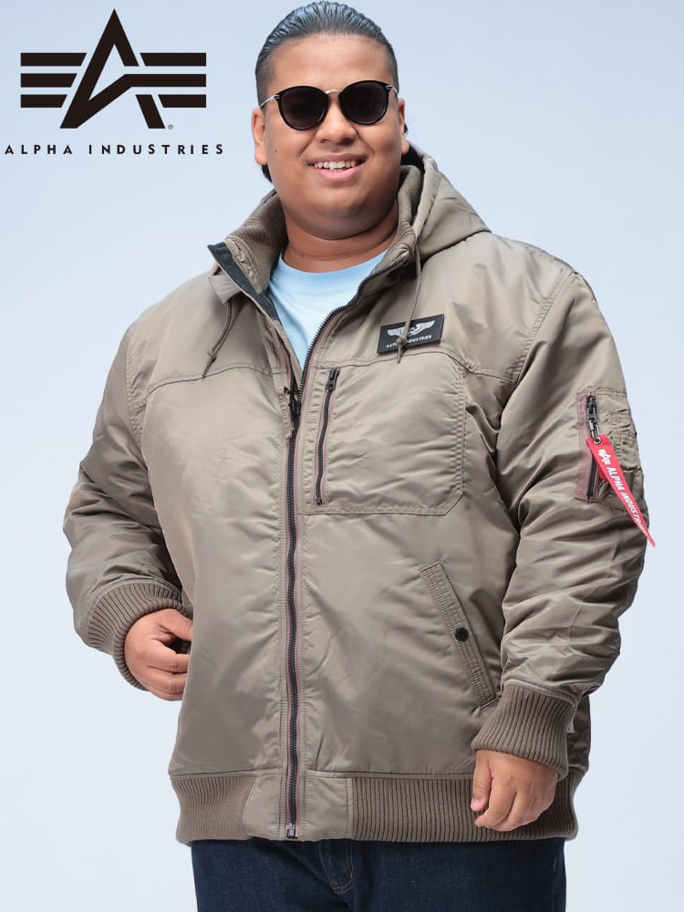 【WEB限定価格】中綿 ジャケット THERMOLITE ナイロン フルジップ アウター ブルゾン ミリタリー 秋冬 大きいサイズ メンズ