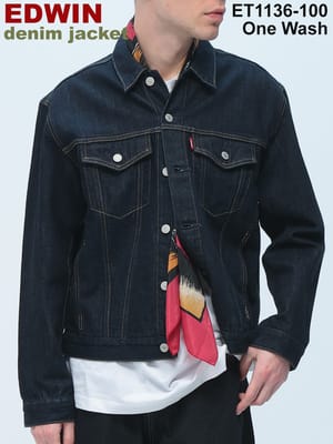 EDWIN (エドウィン) デニムジャケット  Gジャン ポケット デニム ジャケット アウター ET1136-100 OneWash