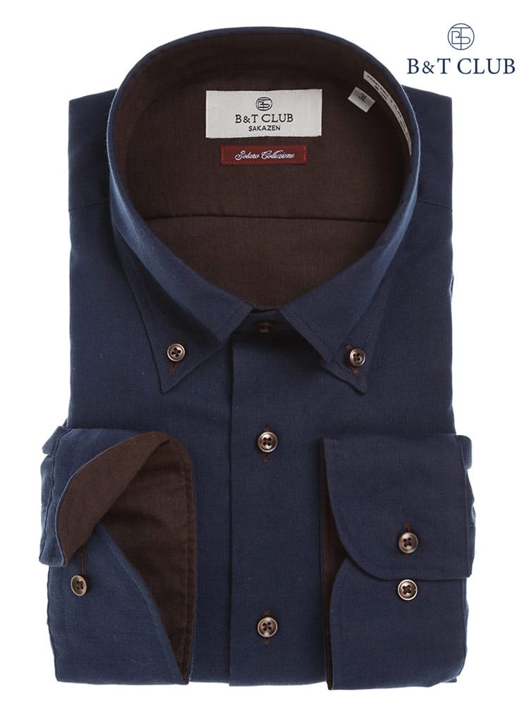 大きいサイズ メンズ B＆T CLUB (ビーアンドティークラブ) Wガーゼソラーロ 形態安定 ボタンダウン 長袖 シャツ RELAXBODY