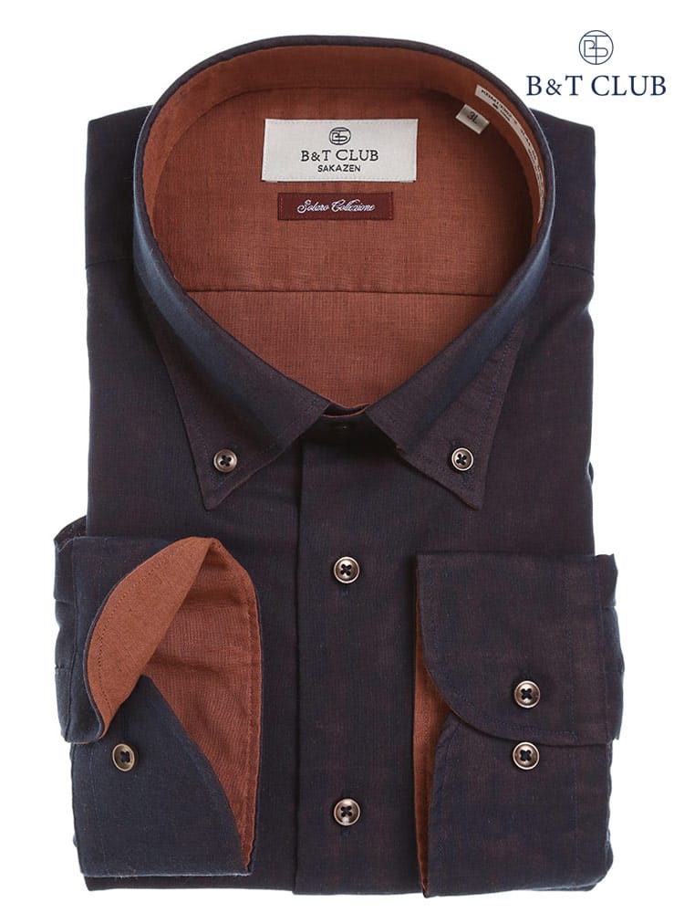 大きいサイズ メンズ B＆T CLUB (ビーアンドティークラブ) Wガーゼソラーロ 形態安定 ボタンダウン 長袖 シャツ RELAXBODY