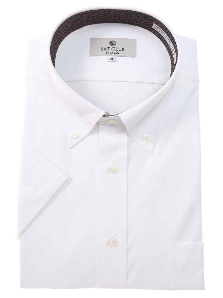 大きいサイズ メンズ B＆T CLUB (ビーアンドティークラブ) トリコット 形態安定 半袖 ボタンダウン ワイシャツ カッターシャツ RELAXBODY