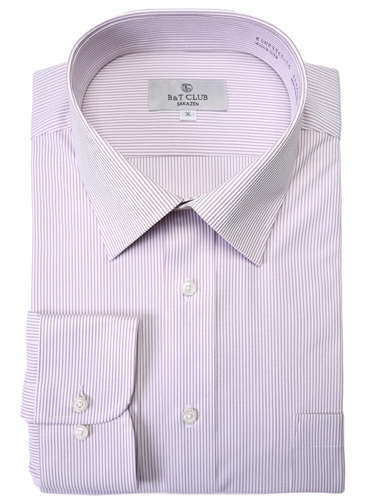 大きいサイズ メンズ B＆T CLUB ビーアンドティークラブ 形態安定 ワイドカラー 長袖 ニット ワイシャツ カッターシャツ RELAX BODY