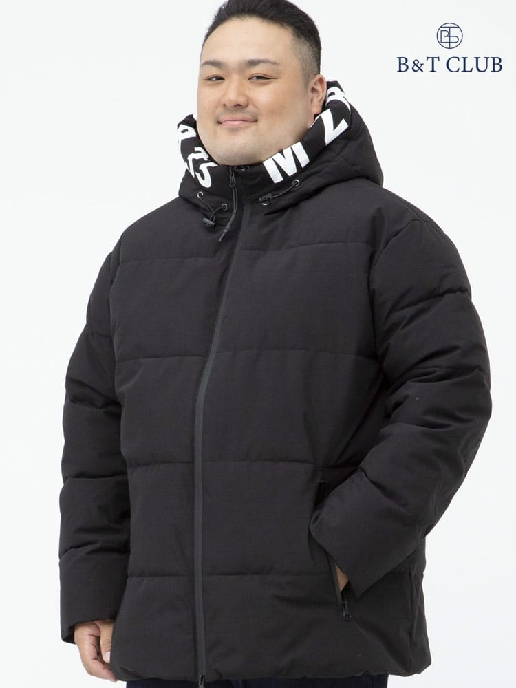 大きいサイズ メンズ B＆T CLUB (ビーアンドティークラブ) 撥水 ストレッチ フードプリント フルジップ 中綿 ジャケット