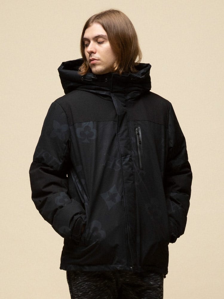 SUGGESTION (サジェスション) ストレッチ 撥水 切り替え フード フルジップ 中綿 ジャケット