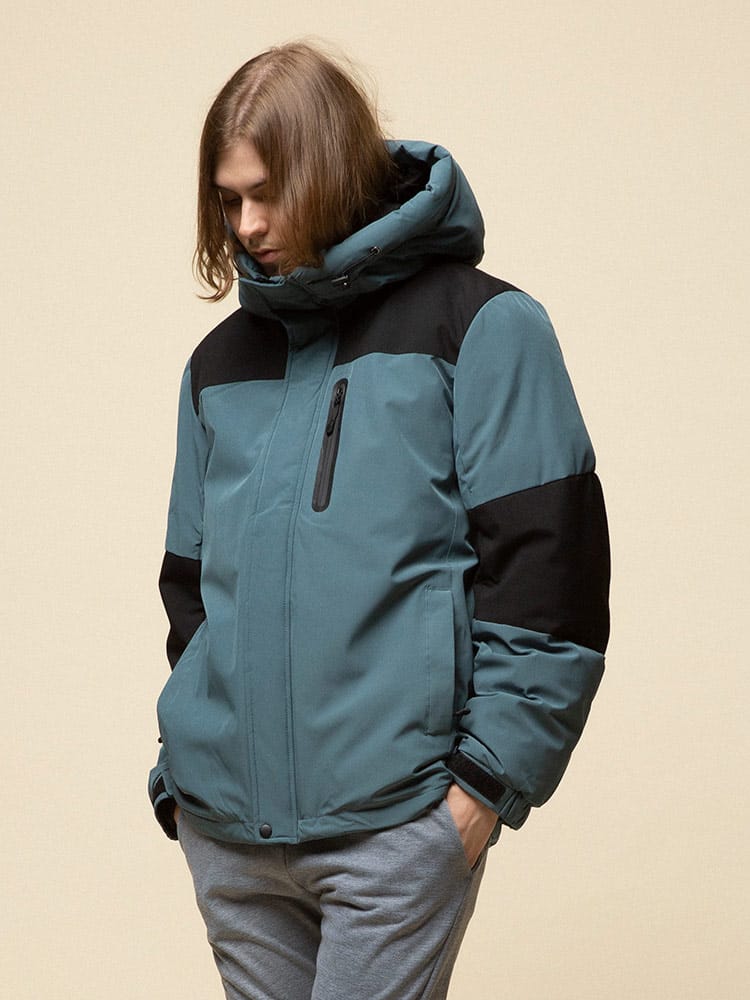 SUGGESTION (サジェスション) ストレッチ 撥水 切り替え フード フルジップ 中綿 ジャケット