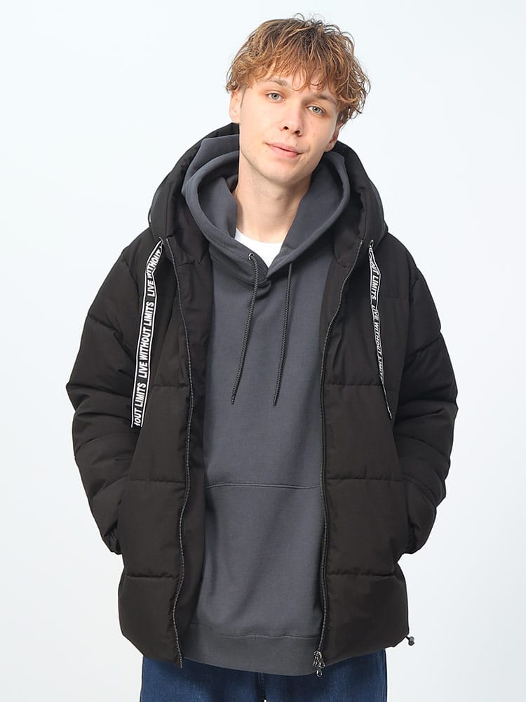 SUGGESTION (サジェッション) 撥水 フードロゴ フルジップ 中綿 ジャケット