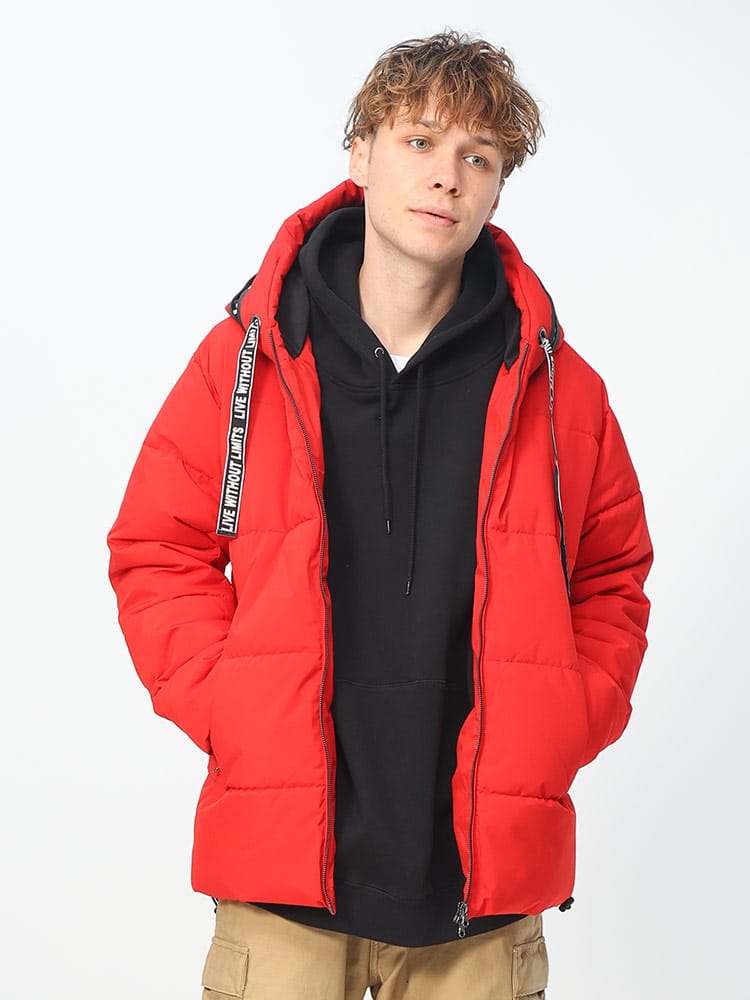 SUGGESTION (サジェッション) 撥水 フードロゴ フルジップ 中綿 ジャケット