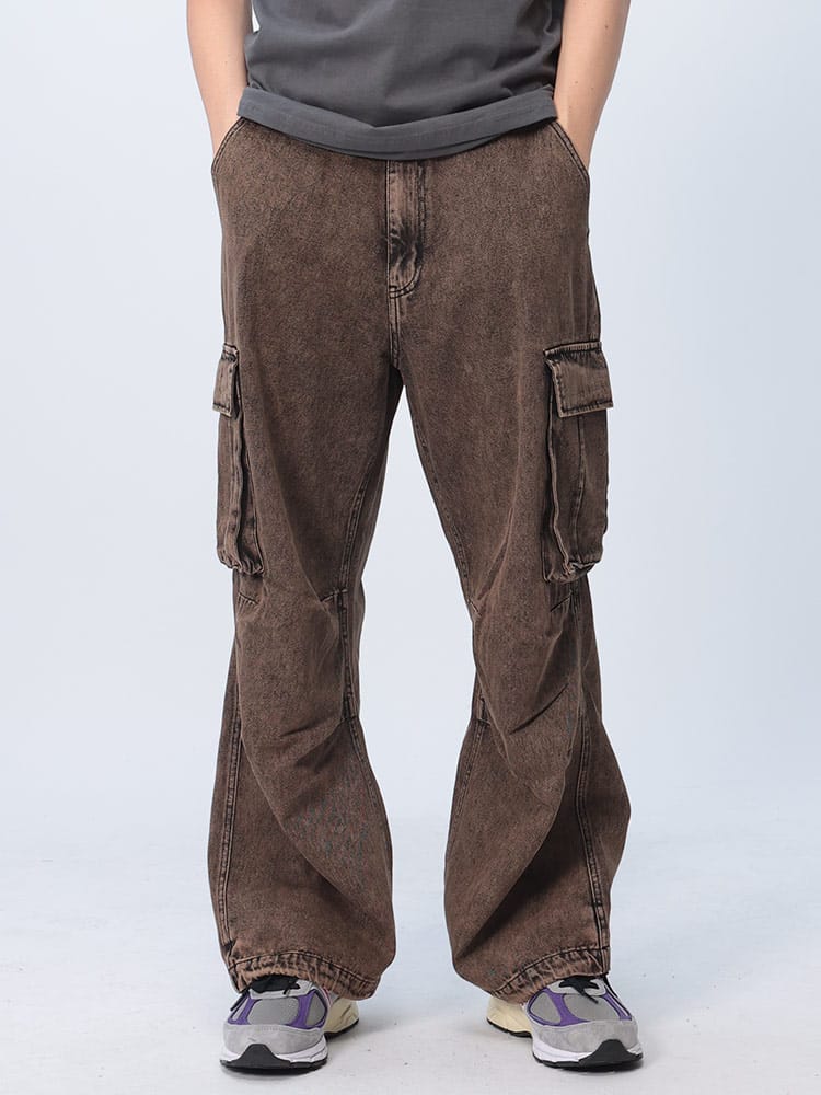 JUNGLE STORM (ジャングルストーム) ヴィンテージ オーバーダイ カラーデニム カーゴパンツ 880721EC