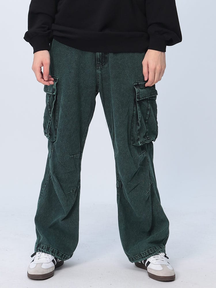 JUNGLE STORM (ジャングルストーム) ヴィンテージ オーバーダイ カラーデニム カーゴパンツ 880721EC