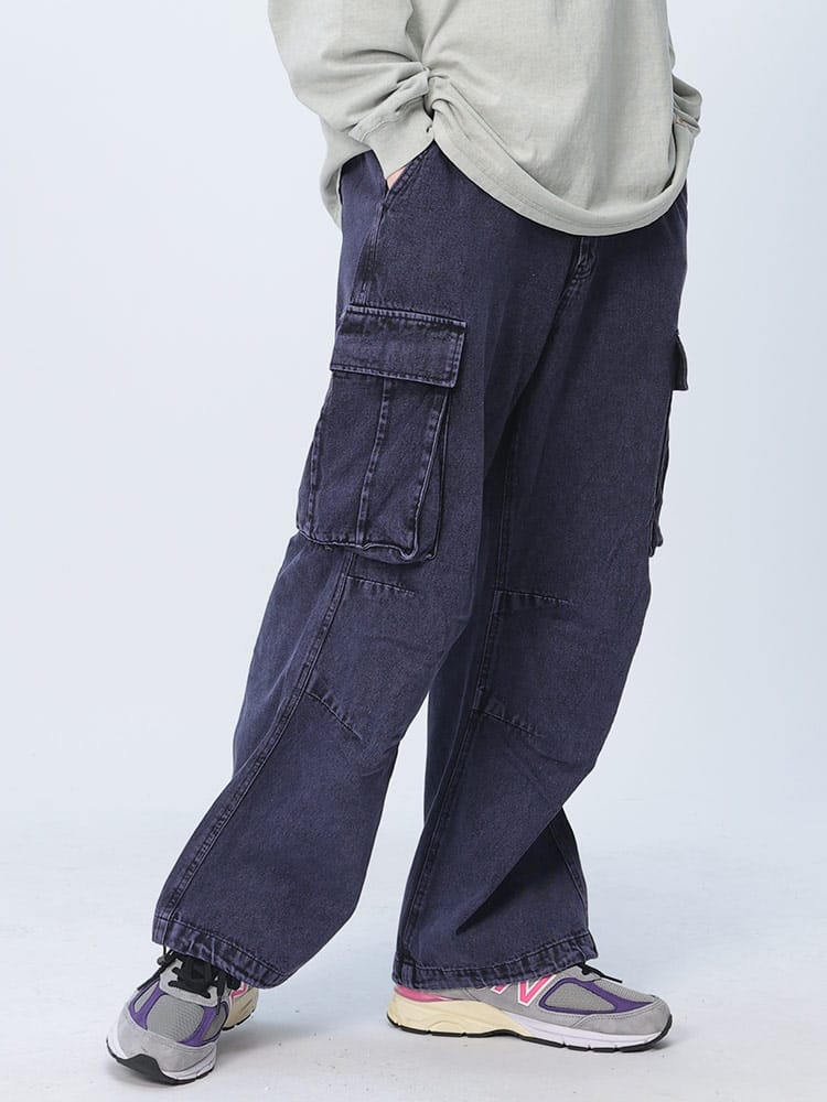 JUNGLE STORM (ジャングルストーム) ヴィンテージ オーバーダイ カラーデニム カーゴパンツ 880721EC