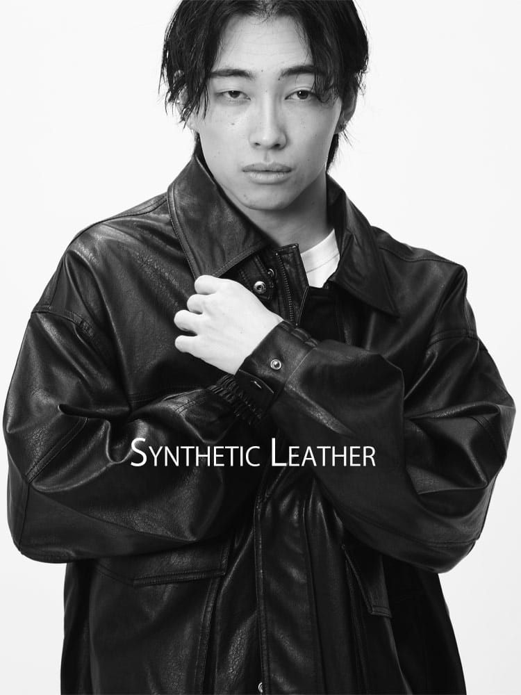 SUGGESTION (サジェッション) ヴィンテージ風 合成皮革 A-2 フライトジャケット 300403EC