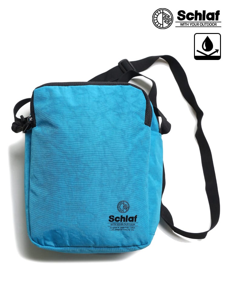 大きいサイズ メンズ Schlaf (シュラフ) 撥水 ムラ染め スクエア ショルダーポーチ