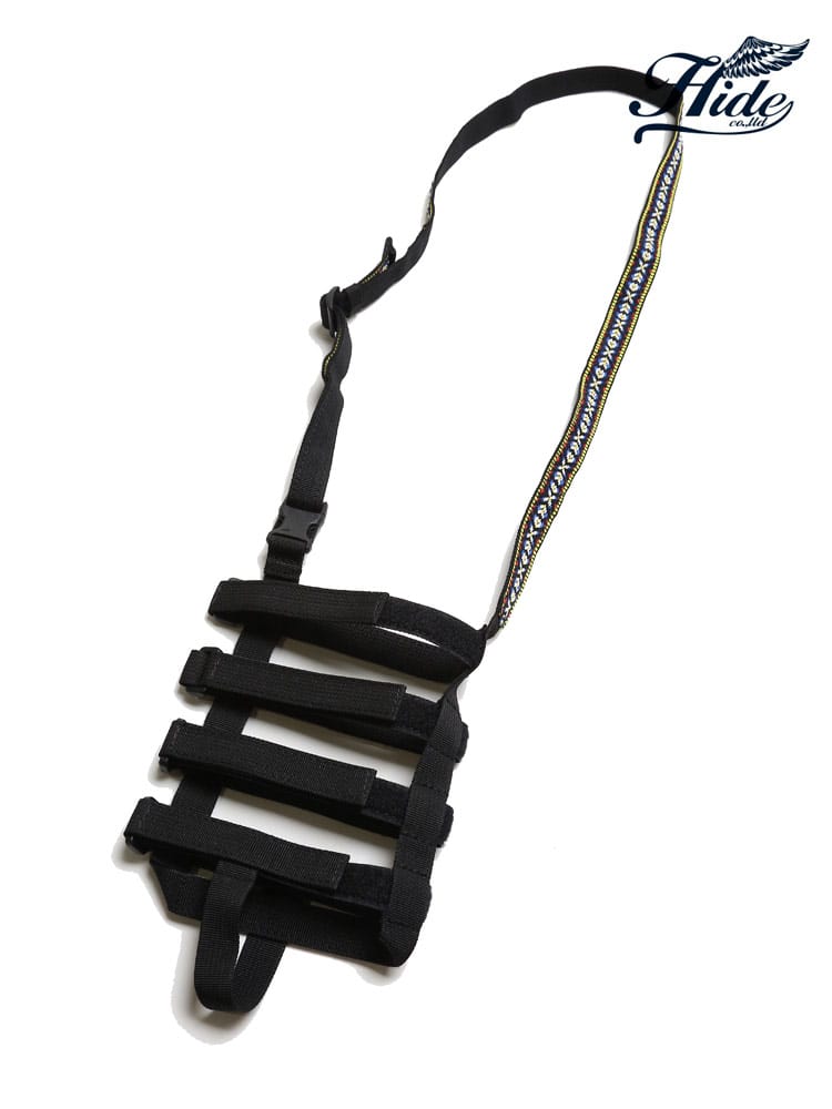 大きいサイズ メンズ HIDE TRADING (ヒデトレーディング) チロリアン テープ マジックテープ ボトルホルダー