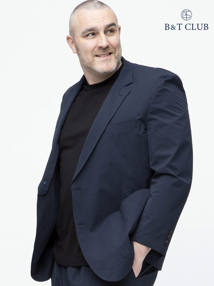 大きいサイズ メンズ B＆T CLUB 2WAY ウォッシャブル 2ツ釦 ツーパンツ スーツ